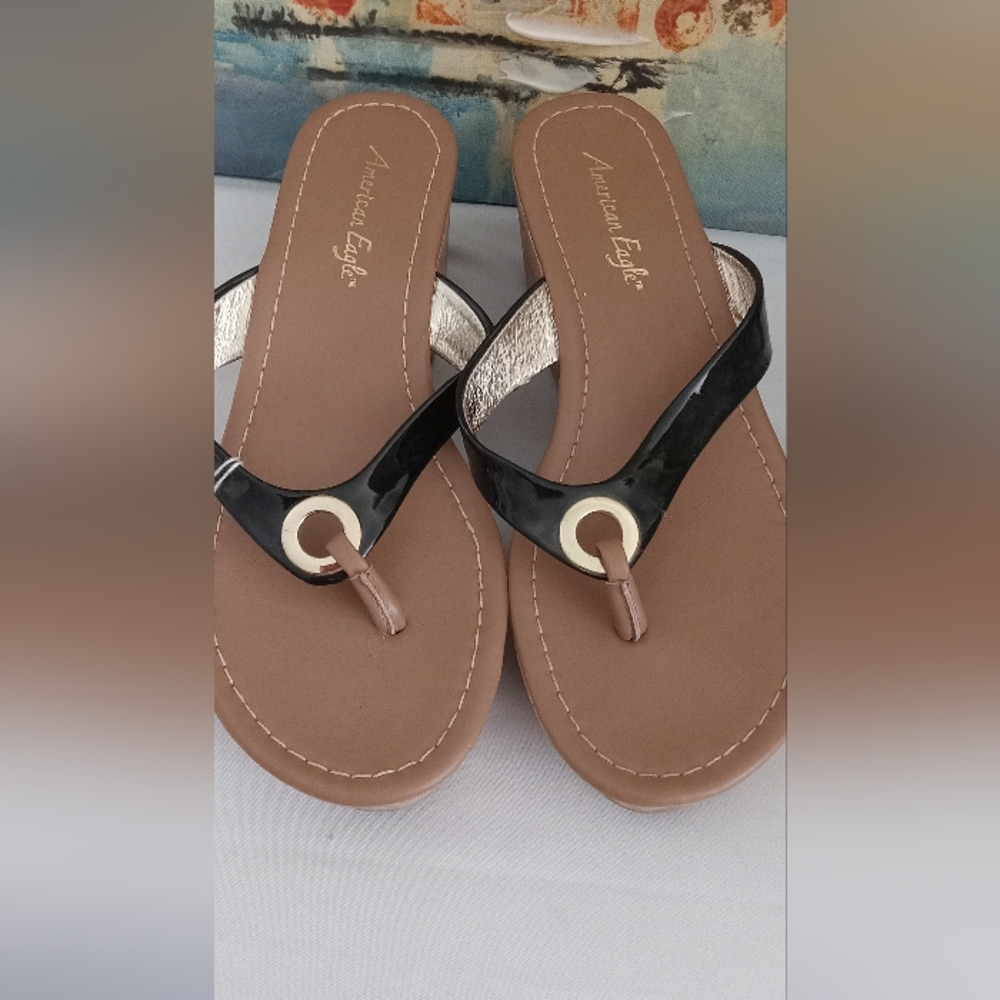 American Eagle wedge sandals